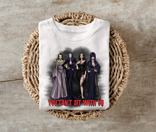 Halloween shirt, Cute Ladies Spooky T-shirt, Lady Villains, Morticia Adams, Lily Munster, Elvira, Spooky Ladies Shirts, DTF, Witches shirt
